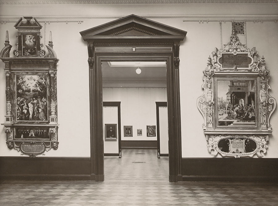 Sala ekspozycyjna wystawy „Niemieckie malarstwo XVI w.”, 1935