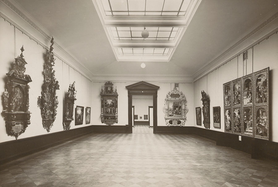Sala ekspozycyjna wystawy „Niemieckie malarstwo XVI w.”, 1935