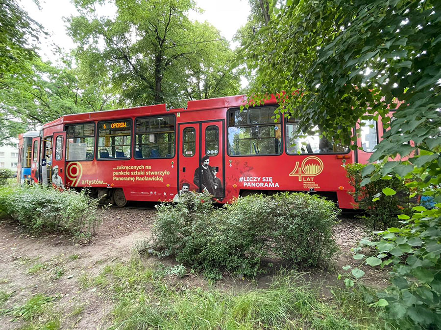 Tramwaj jubileuszowy na 40-lecie Panoramy Racławickiej we Wrocławiu