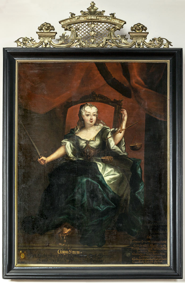 P. Ch. Bentum, Iustitia, 1738 (stylizowany portret Marii Teresy)