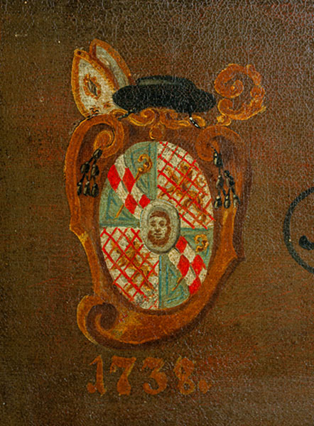 Fragment obrazu z herbem