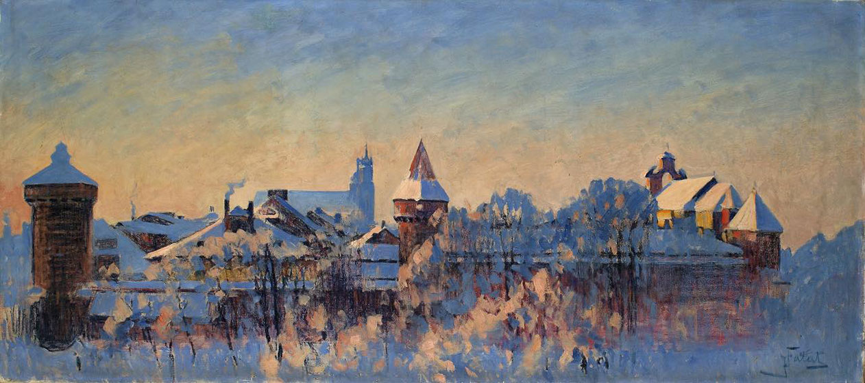 Julian Fałat, Kraków w zimie, przed 1908