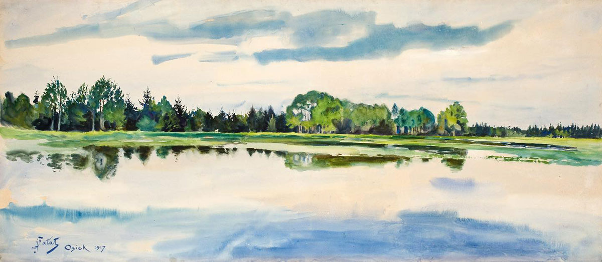 Julian Fałat, Pejzaż z Osieka, 1917