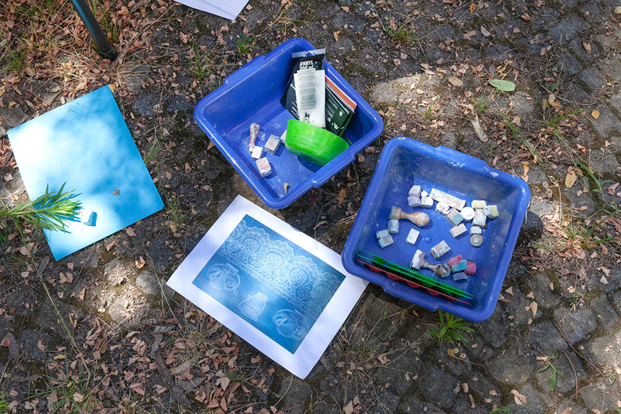 Wakacyjne warsztaty w Etno pt. „Blaudrukowy plecak”