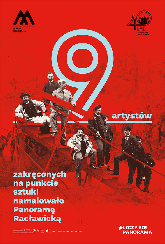 Plakat jubileuszowy Panoramy Racławickiej – 9 artystów malowało Panoramę