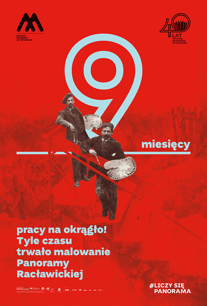 Plakat jubileuszowy Panoramy Racławickiej – przez 9 miesięcy malowano Panoramę