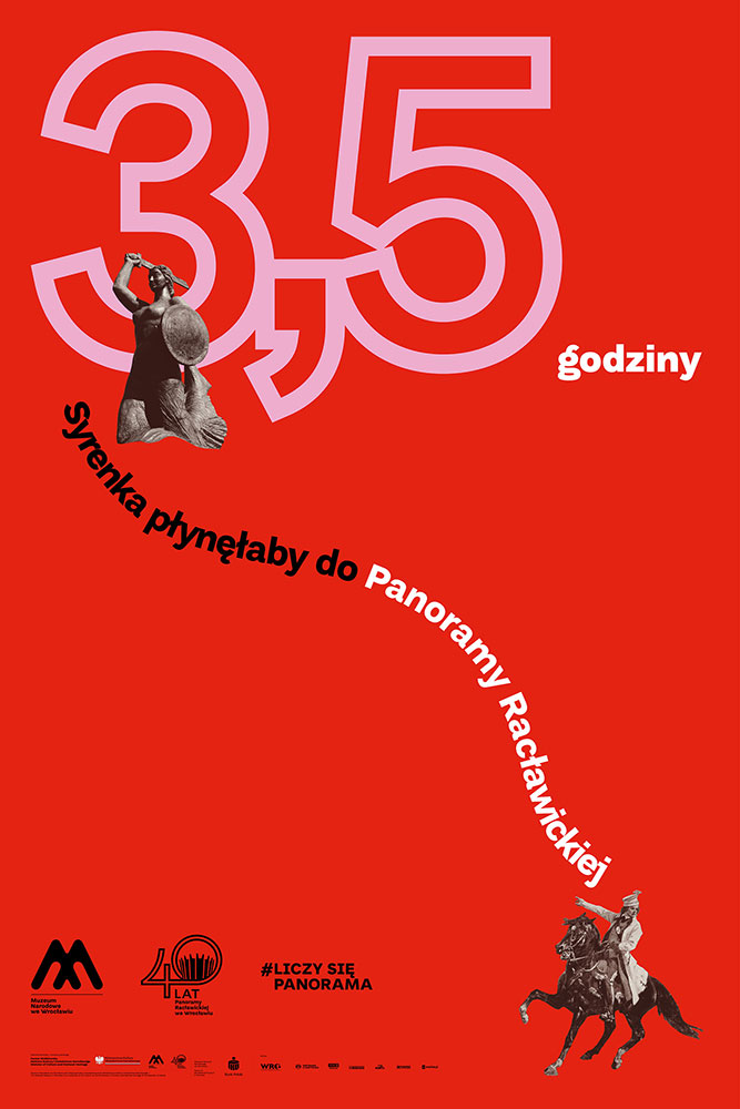 Plakat jubileuszowy Panoramy Racławickiej – Warszawa