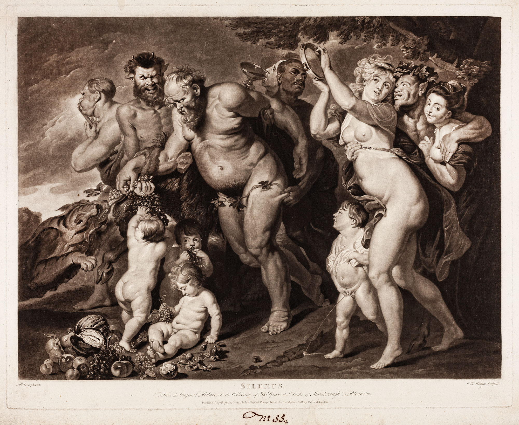Charles Howard Hodges wg Petera Paula Rubensa, Orszak Sylena, 1789