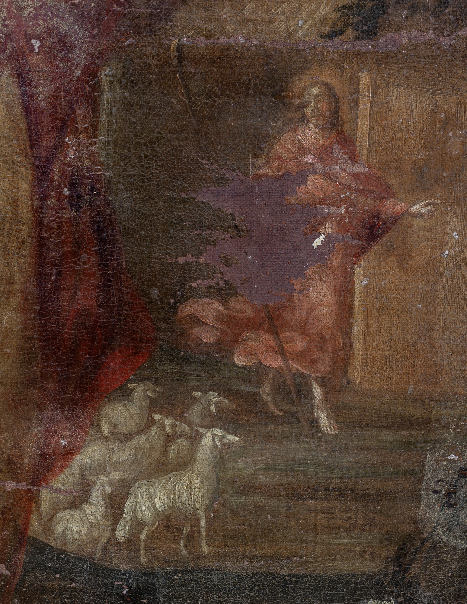 Fragment obrazu „Chrystus – Dobry Pasterz”