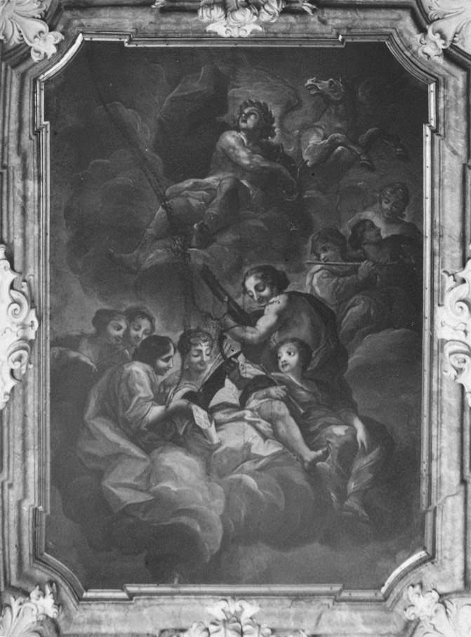 Fotografia plafonu Johanna Franza de Backera, Alegoria Muzyki, ok. 1735