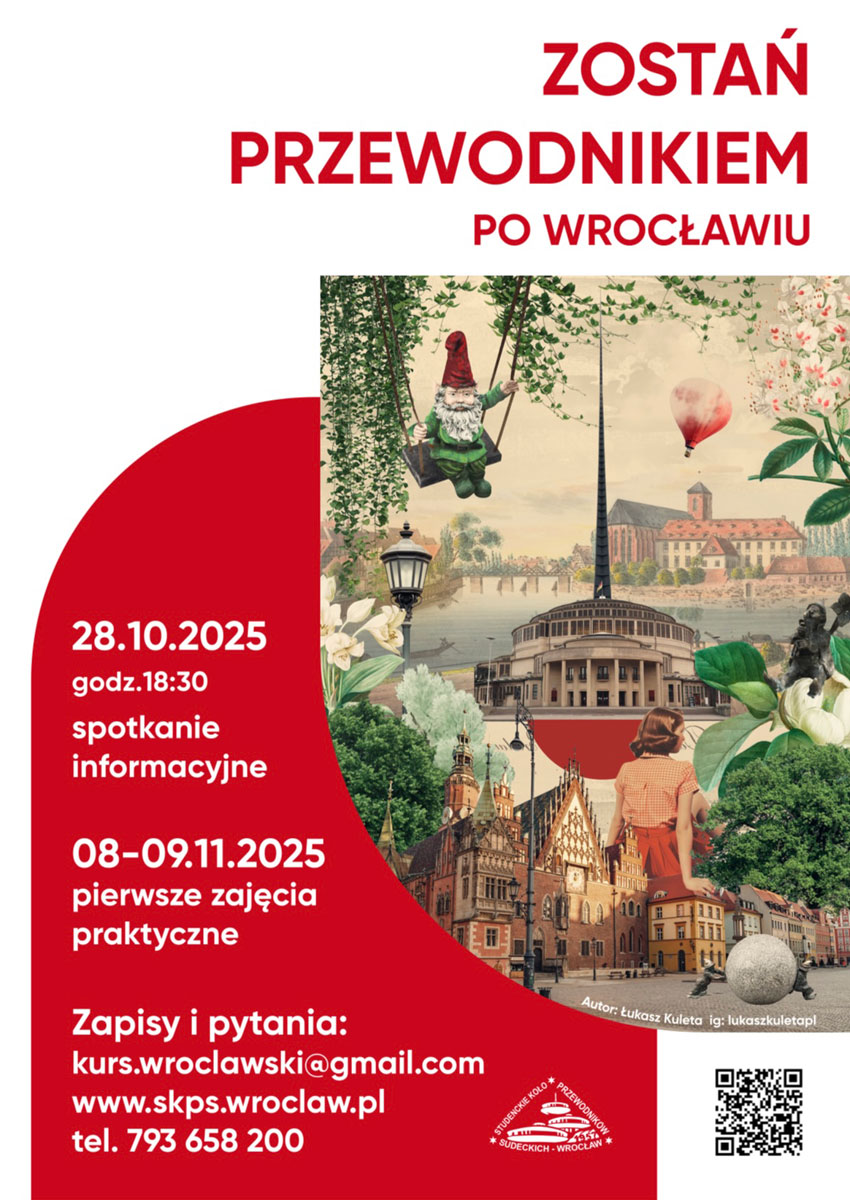 Zaproszenie na kurs przewodników miejskich po Wrocławiu