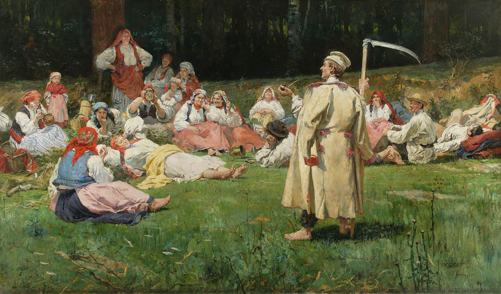 Wincenty Wodzinowski, Odpoczynek żniwiarzy, 1890