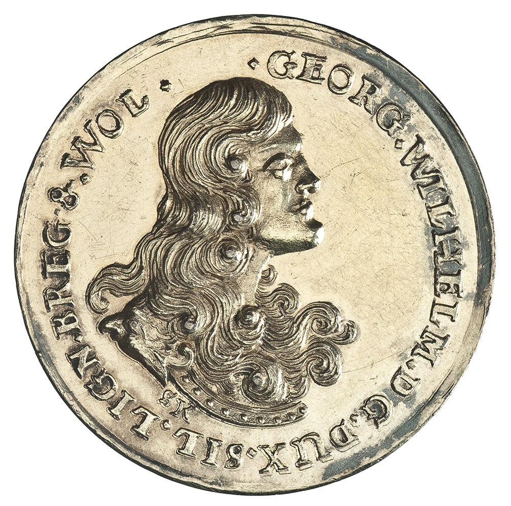 Moneta Jerzego Wilhelma, ostatniego męskiego potomka dynastii Piastów