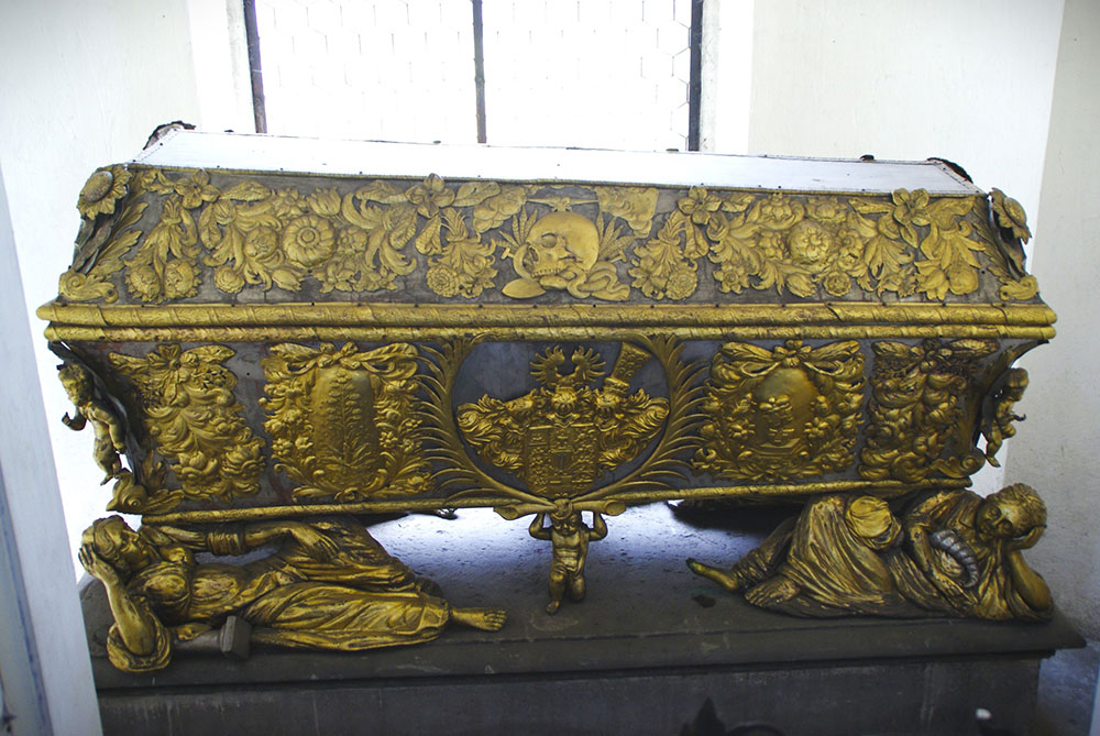 Trumna Jerzego Wilhelma, ostatniego męskiego potomka dynastii Piastów