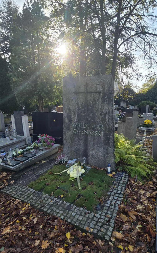 Grób Waldemara Cwenarskiego na cmentarzu przy ul. Bujwida we Wrocławiu