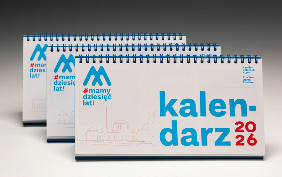 Kalendarz jubileuszowy na 10-lecie Pawilonu Czterech Kopuł