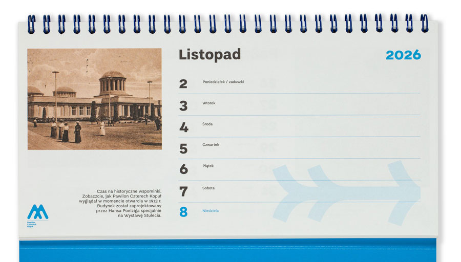 Kalendarz jubileuszowy na 10-lecie Pawilonu Czterech Kopuł