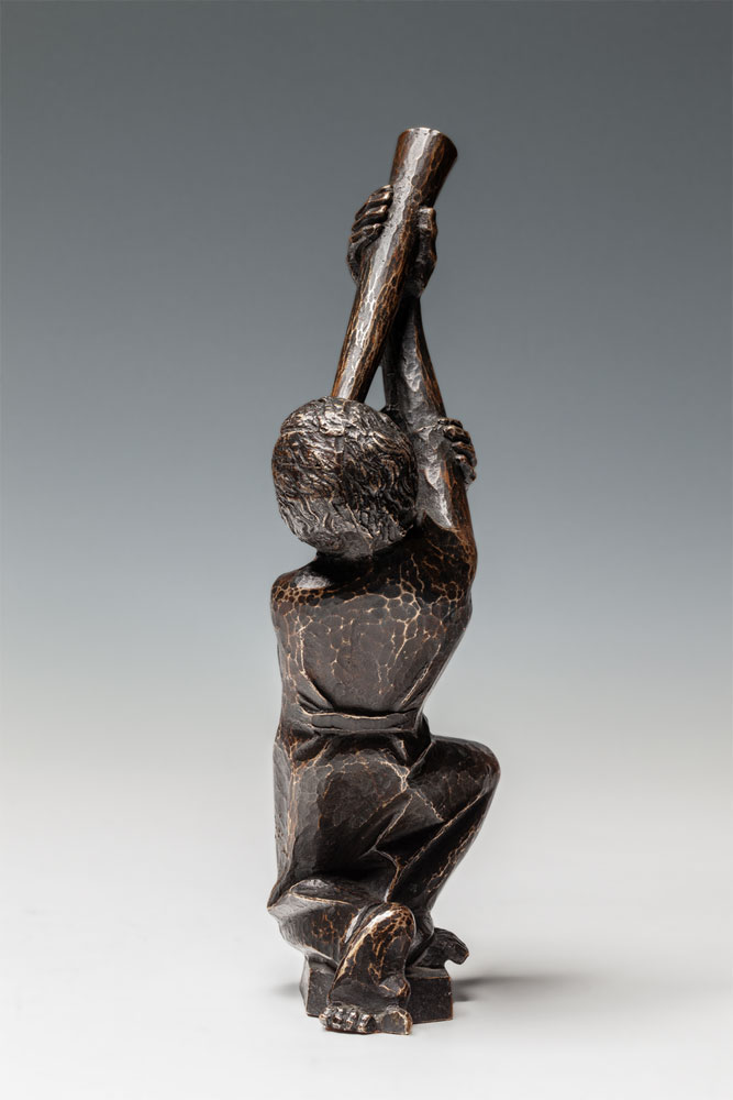 Jaroslav Vonka, figura klęczącego mężczyzny z lunetą, ok. 1929, MNWr; fot. A. Podstawka