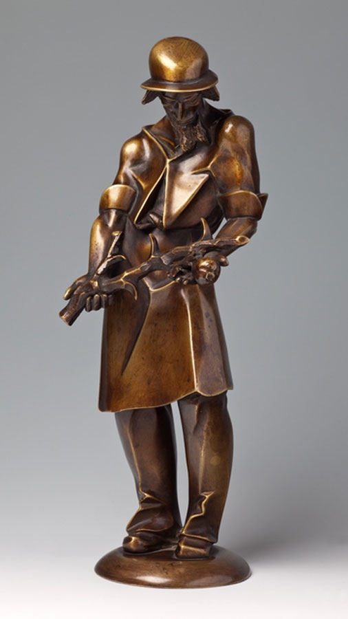 Jaroslav Vonka, figura mężczyzny z gałązką, ok. 1925, Muzeum Miedzi w Legnicy, fot. A. Podstawka