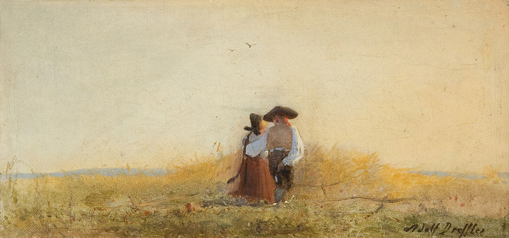 Adolf Dressler, Przechadzka w polu, 1860–1880