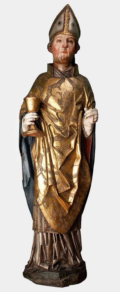 Rzeźba św. Eligiusza z poliptyku Chrystusa Boleściwego, św. Piotra i Pawła, zw. poliptykiem Złotników Wrocławskich, 1473