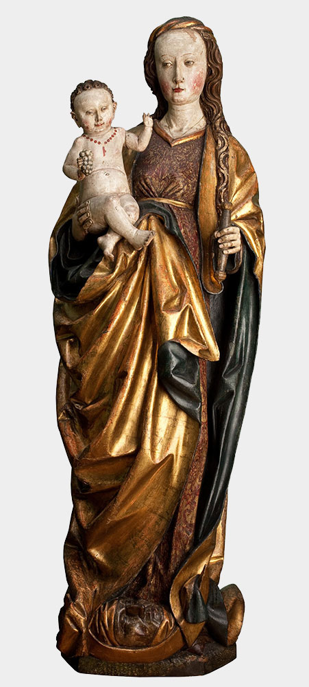 Rzeźba Marii z Dzieciątkiem z Poliptyku Matki Boskiej, św. Piotra i św. Pawła, 1492–1493