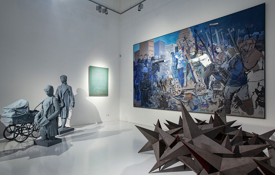 Obraz Stanisława Fijałkowskiego „Brama dla…” na wystawie w Pawilonie Czterech Kopuł