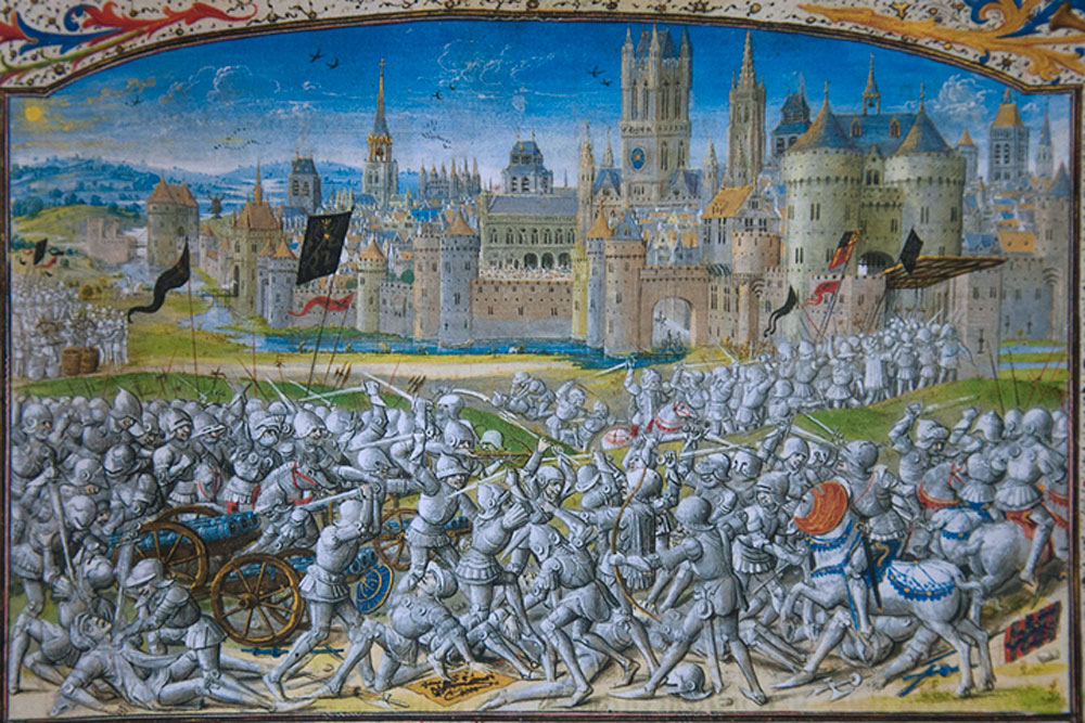 Bitwa pod Beverhoutsveld 3 maja 1382, kolorowa miniatura