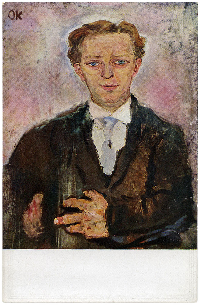 Pocztówka z portretem mężczyzny