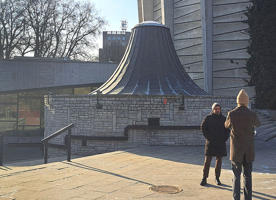 Konrad Imiela w Panoramie Racławickiej