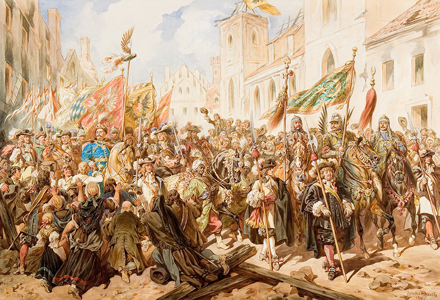 Juliusz Kossak, Wjazd Sobieskiego do Wiednia, 1883