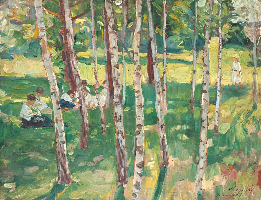 Józef Wodyński, Dzieci w lesie, 1917
