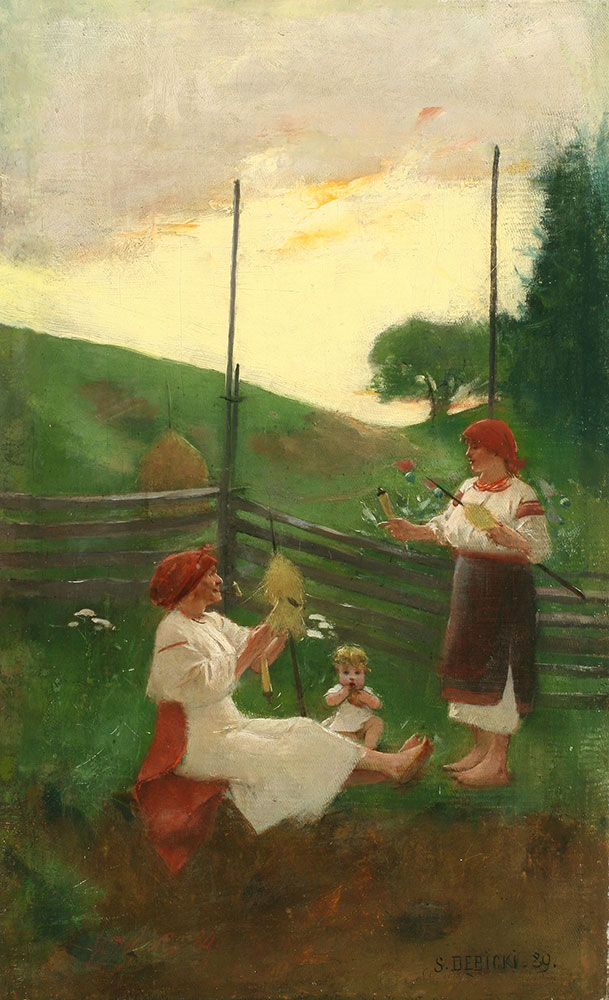 Stanisław Dębicki, Prządki, 1889