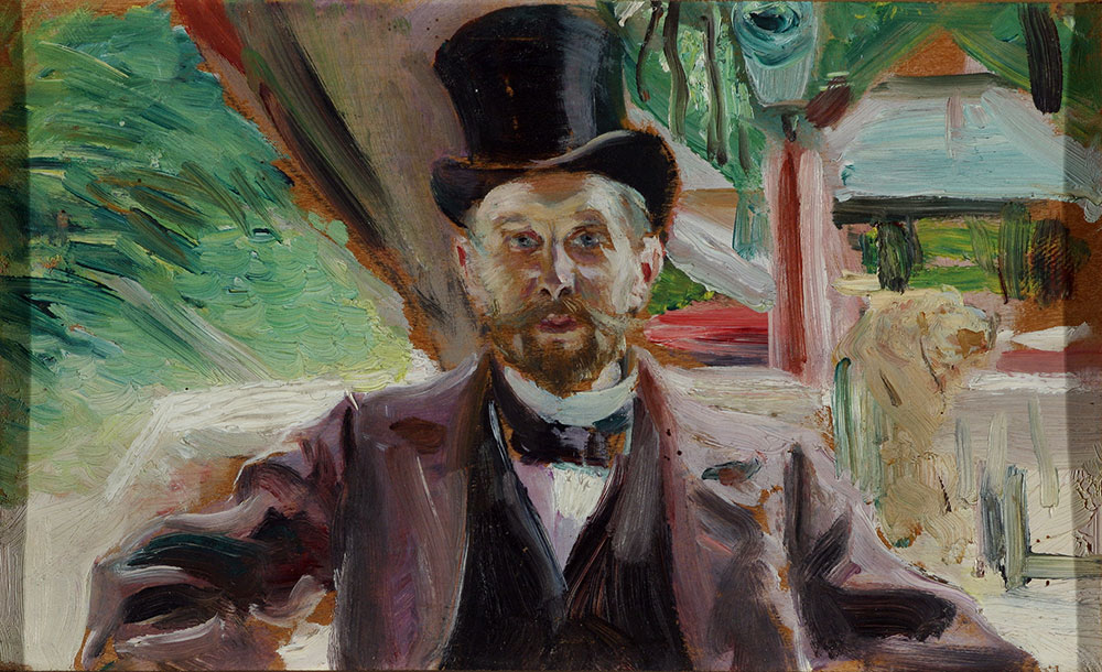 Stanisław Dębicki, Autoportret w całej postaci, ok. 1900