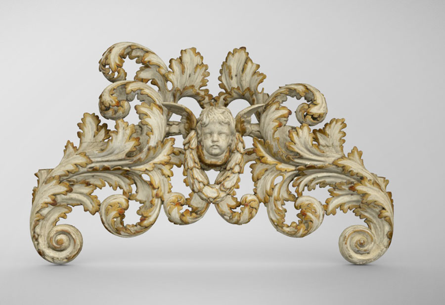 Ozdobny rzeźbiony element stalli