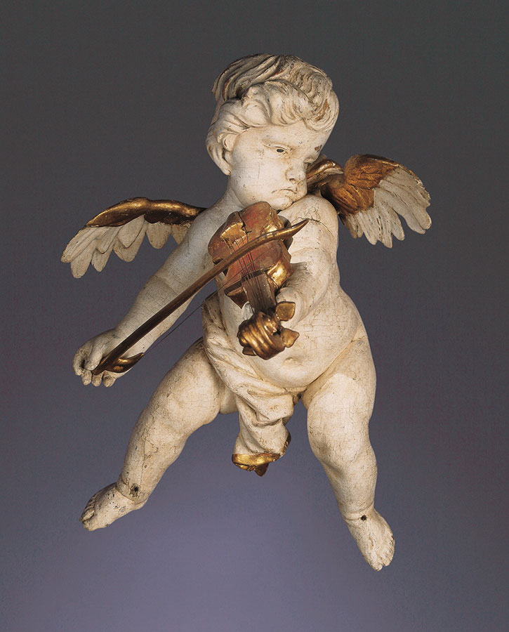 Rzeźba grającego putta