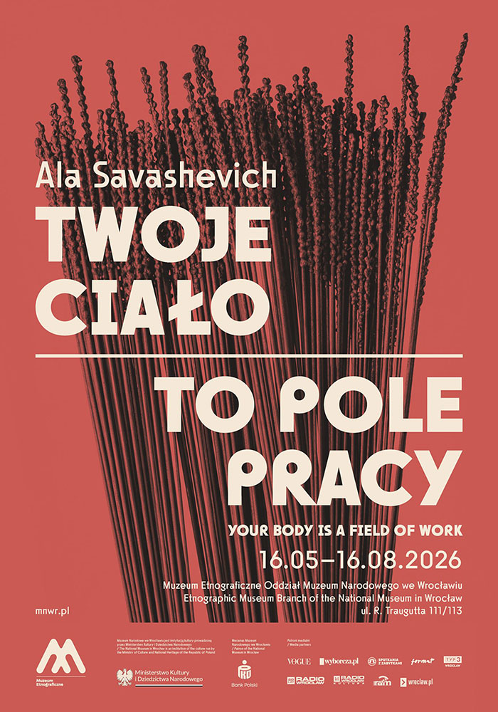 Plakat wystawy „Twoje ciało to pole pracy”
