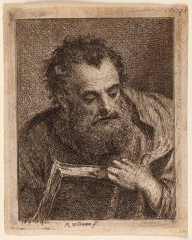 Michael Willmann, Zestaw czterech portretów męskich [Trzej Apostołowie oraz Portret lubiąskiego opata Arnolda Freibergera], niedatowane