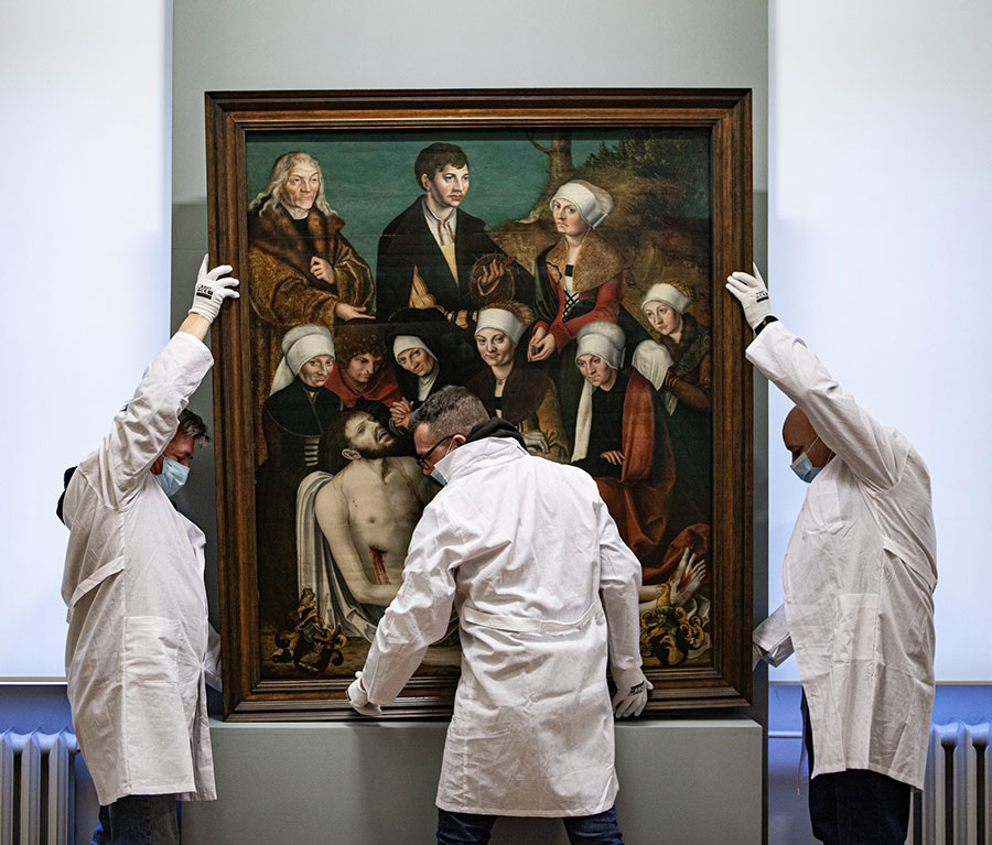 Odzyskany obraz Lucasa Cranacha st. „Opłakiwanie Chrystusa”