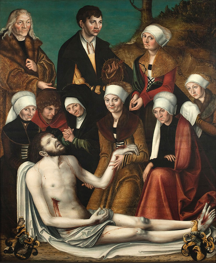 Lucas Cranach st. (warsztat), Opłakiwanie Chrystusa, ok. 1531