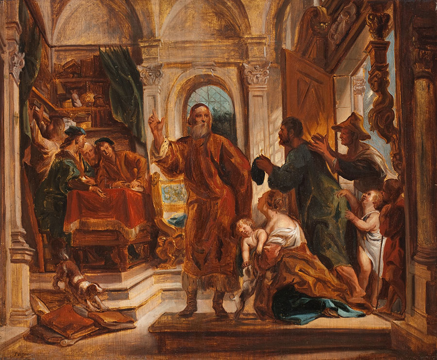 Jacob Jordaens „Św. Iwo wspomagający ubogich”, 1645