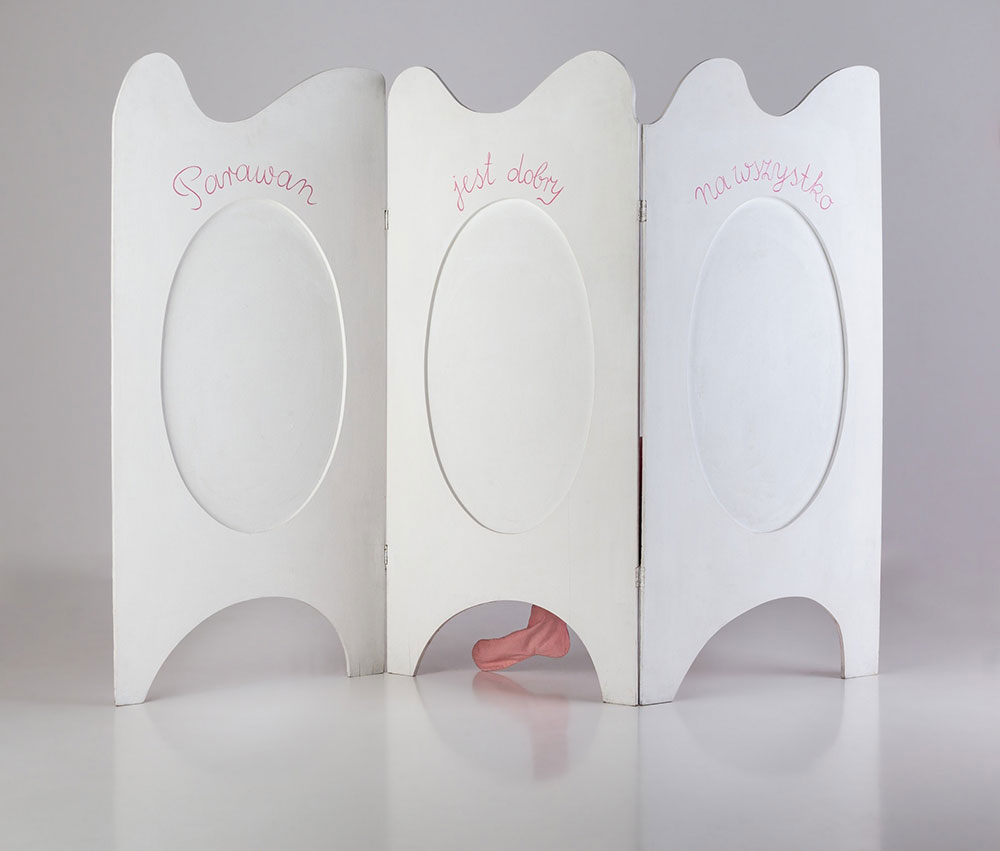 Maria Pinińska-Bereś w Kunstmuseum w Lucernie (jedna z wrocławskich prac)