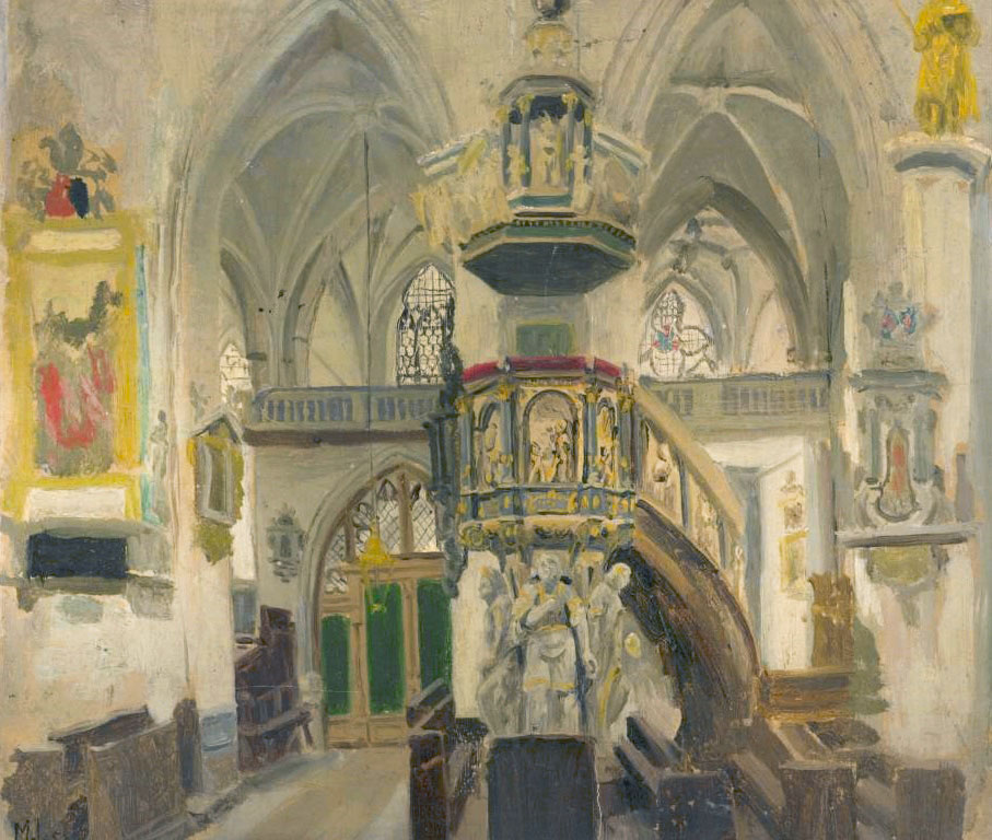 Grete Waldau, Widok wnętrza kościoła św. Marii Magdaleny we Wrocławiu, ok. 1930