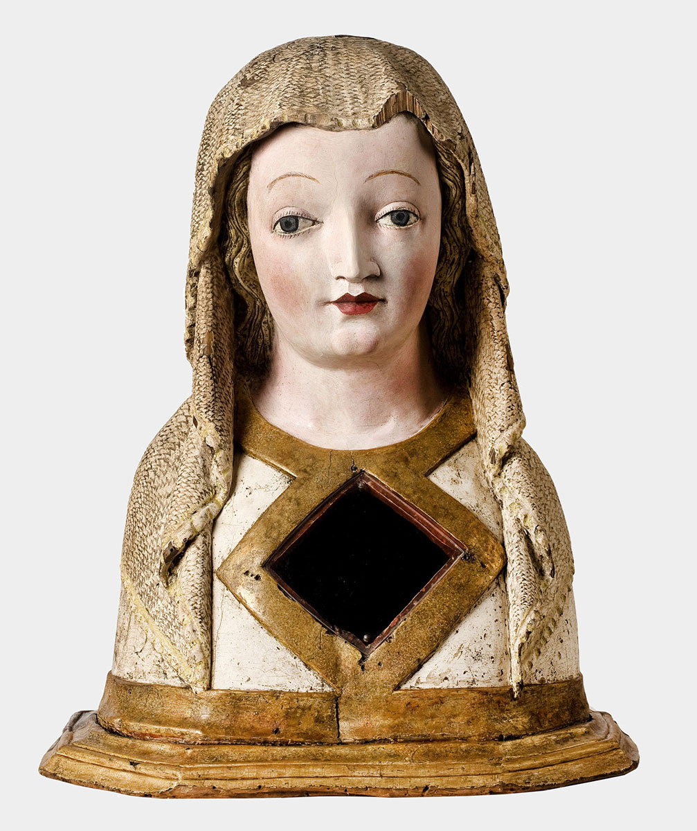 Herma relikwiarzowa – święta w chuście, ok. 1420