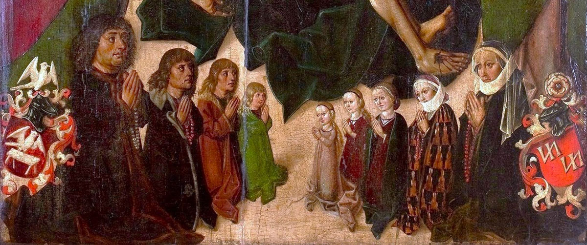 Fragment obrazu epitafijnego z wizerunkiem rodziny Alexiusa i Dorothei Bancków