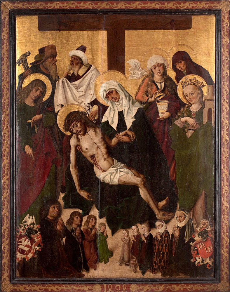 Opłakiwanie Chrystusa / Pietá ze świętym Janem Ewangelistą i św. Barbarą