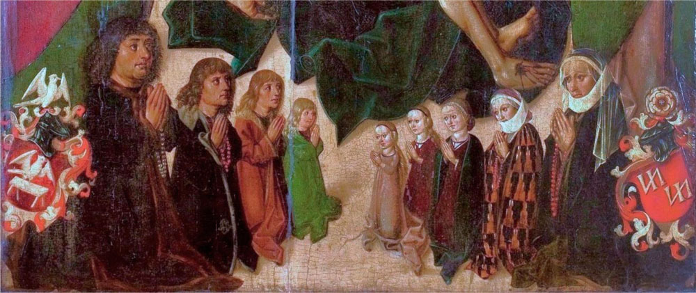 Fragment obrazu epitafijnego z wizerunkiem rodziny Alexiusa i Dorothei Bancków