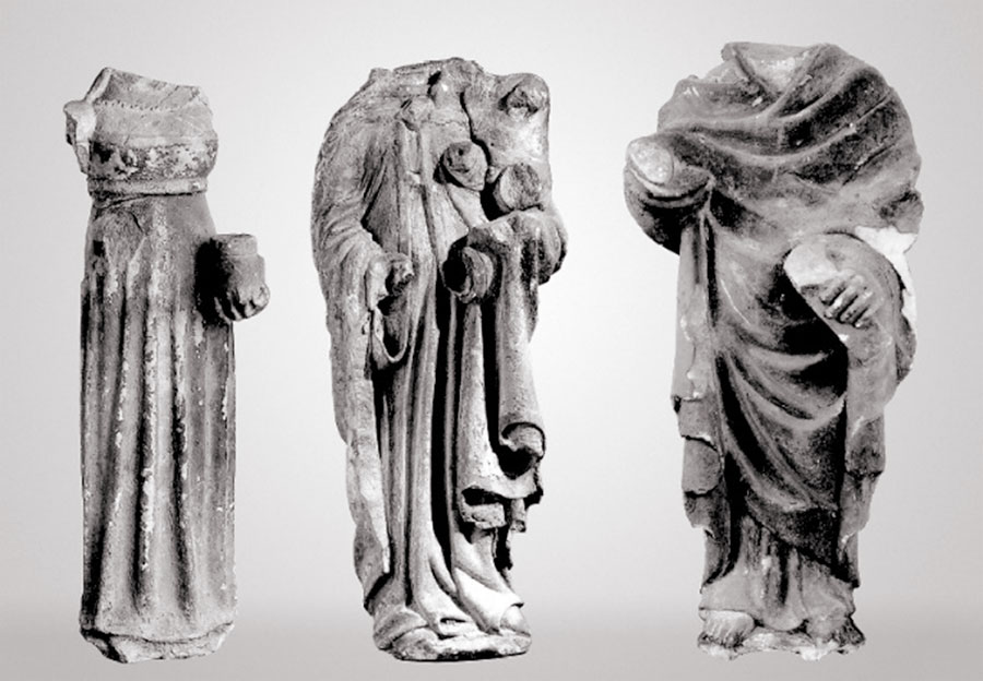 Figury z gotyckiego portalu północnego kościoła, 1375–1408