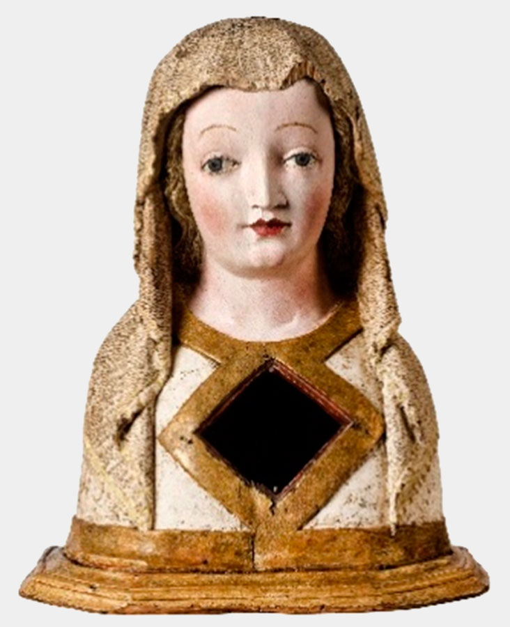 Herma relikwiarzowa – święta w chuście, ok. 1420