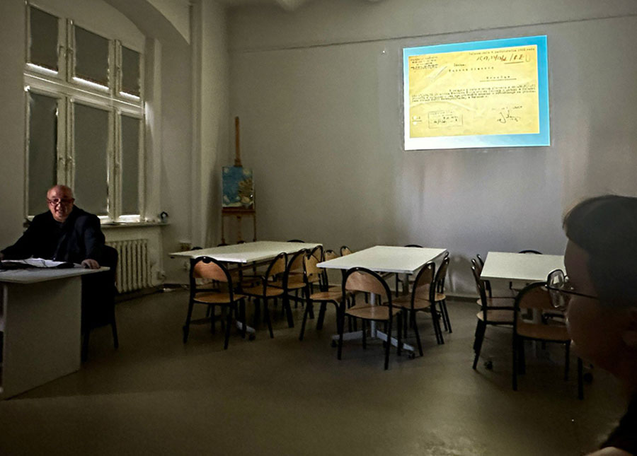 Wykład dla uczniów liceum plastycznego w ramach projektu „Willmann poszukiwany…”